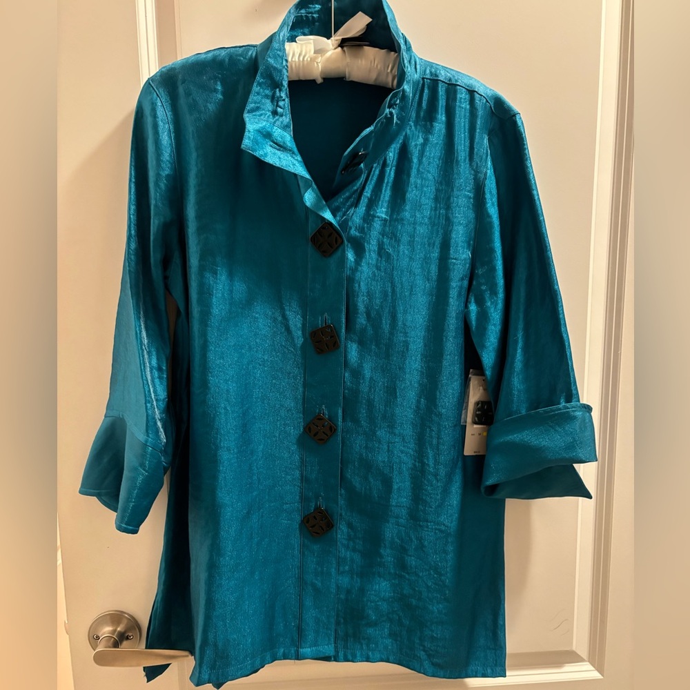Electric Blue Top Med NWT